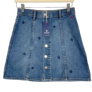 Anthropologie Sundry Star Denim Jean Skirt Size 26
